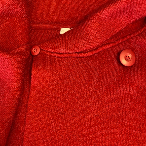 BUY 2 ITEMS & GET 1 FREE - Cleo Red Crossover Sweater Sz L - Picture 4 of 7